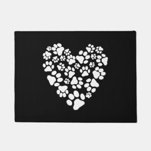 Paillasson Coeur Empreinte de patte de chien ou de chat  Pet 