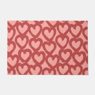Paillasson Coeurs rouges valentines jour motif