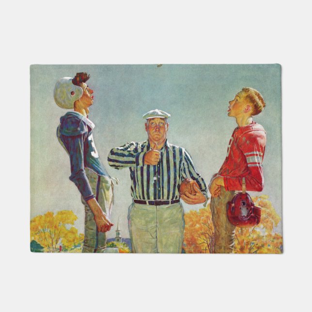 Paillasson Coin Toss par Norman Rockwell (Devant)