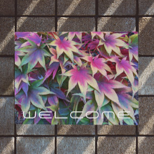 Paillasson Coloré automne Feuilles d'érable Bienvenue