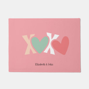 Paillasson Coloré "XOXO" Saint-Valentin
