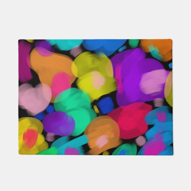 Paillasson Colorful watercolor print (Devant)