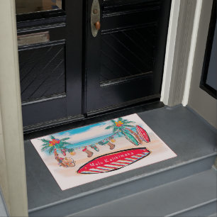 Paillasson Commission de Surf de Noël Hawaïen Mat de bienvenu