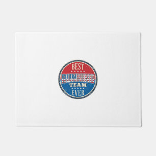 Paillasson Conception de badge vintage patriotique d'équipe d