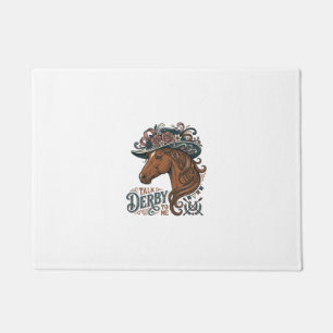 Paillasson Conception de chemise à chapeau floral de cheval D