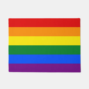Paillasson Conception de drapeau de gay pride d'arc-en-ciel