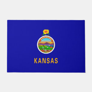 Paillasson Conception de drapeau d'état du Kansas