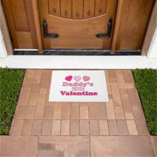 Paillasson Conception de la petite Saint-Valentin de papa ave