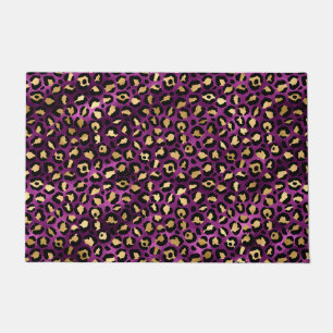 Paillasson Conception de la série Leopard violet et or 1