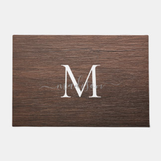 Paillasson Conception de nom à monogramme élégant - Écriture 