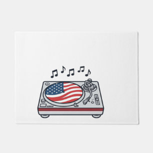 Paillasson Conception de T-shirt vintage de musique de table