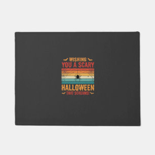 Paillasson Conception de toile d'araignée d'Halloween effraya