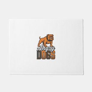 Paillasson Conception de typographie Bulldog vintage Angry Do