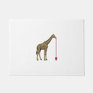 Paillasson Conception de vecteur de paille à boire de girafe