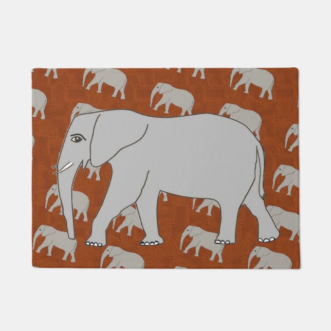 Paillasson Conception d'éléphant sur la natte (Devant)