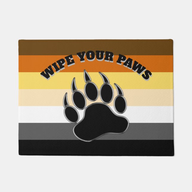 Paillasson Cool Bear Pride Ours Paw essuyer vos pattes (Devant)