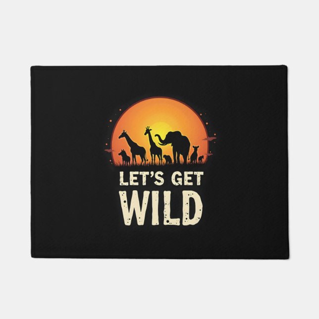 Paillasson Cool Safari Design Homme Femmes Enfants Safari Ani (Devant)