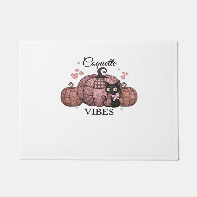 Paillasson Coquette Citrouille rose Chat classique T-shirt (Devant)