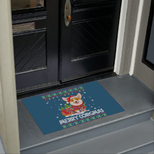 Paillasson Corgi Dog Merry Corgmas Santa Corgi Ugly Christmas