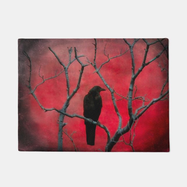 Paillasson Corneille noire du ciel rouge (Devant)