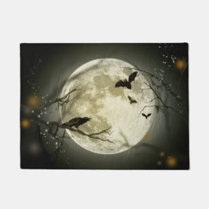Paillasson Corneilles Éffrayantes de la Lune d'Halloween