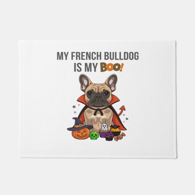 Paillasson Costume d'Halloween pour chien français Mon Bulldo (Devant)