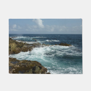 Paillasson Côte rocheuse d'Aruba et océan bleu