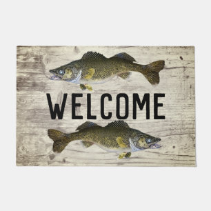 Paillasson Cottage bienvenu de maison de lac fish de brochets