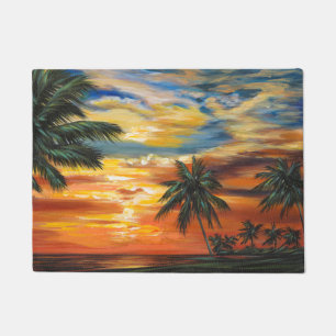 Paillasson Coucher de soleil tropical étonnant