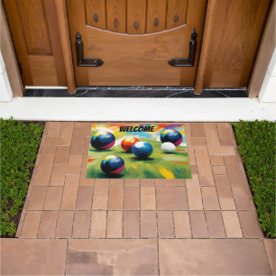 Paillasson Couleur Des Boules De Pelouse,