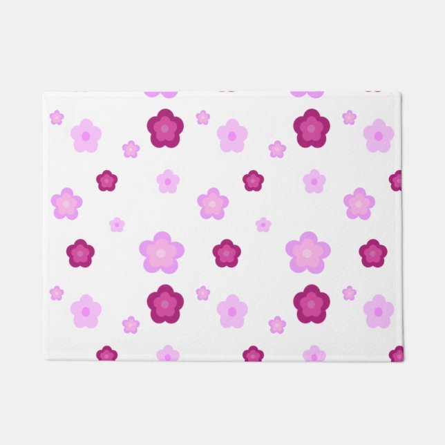 Paillasson Couleur fleurie rose pâle Motif (Devant)
