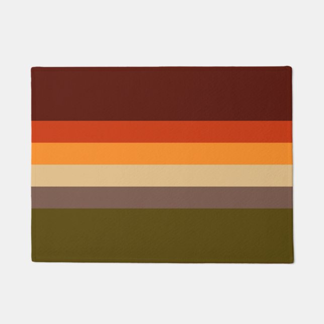 Paillasson Couleurs d'automne - Rouge Orange Jaune Tan Vert B (Devant)