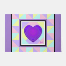 Couleurs pastel & coeurs violets battre