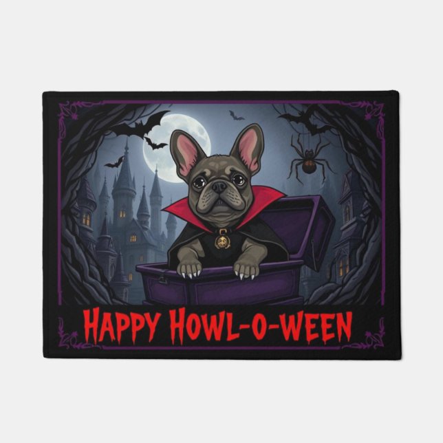 Paillasson Count French Bulldog Happy Howl-o-ween (Devant)