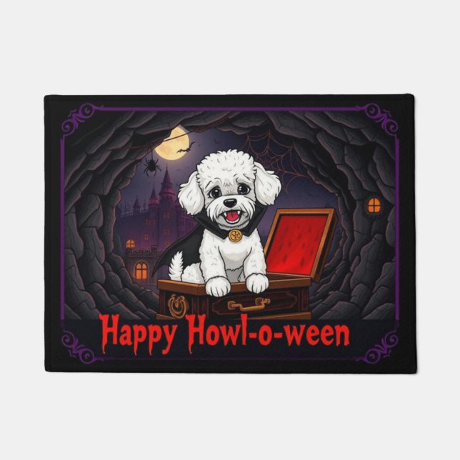 Paillasson Count Toy Poodle Happy Howl-o-ween (Devant)
