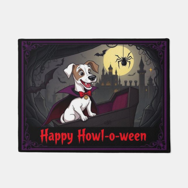 Paillasson Count Whippet Happy Howl-o-ween (Devant)