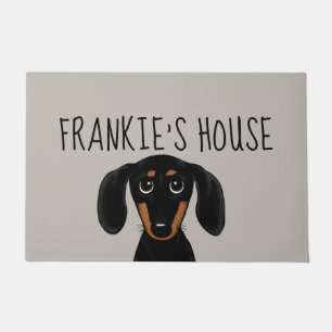 Paillasson Coupable noir et tan Dachshund Funny Chien personn