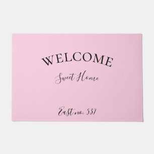 Paillasson Couple Rose Black Modern Welcome mat