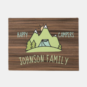 Paillasson Coutume en bois rustique de camping d'arbre de