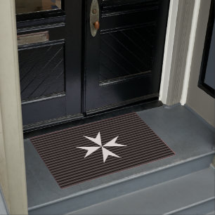 Paillasson Croix blanche médiévale Ordre de Saint-Jean (Roy