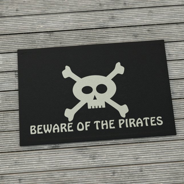 Paillasson Crossbones de crâne Attention aux pirates Personna (Beware of the Pirates doormat to keep your visitors aware there may be pirates about)
