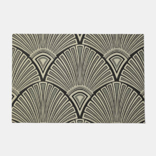 Paillasson cru, nouveau d'art, beige, gris, art déco,