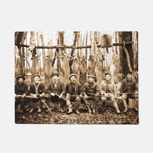 Paillasson Cru profond de club de chasse du Michigan en bois (Devant)