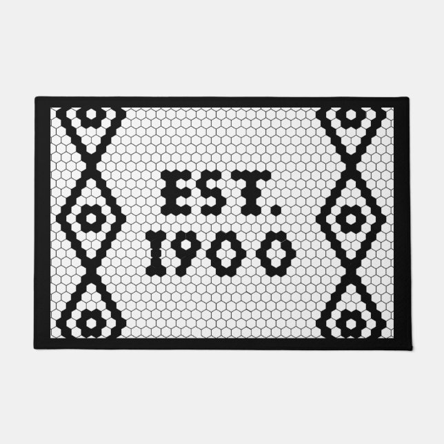 Paillasson Custom Etabli 1900 Hex Tile Doormat 3 (Devant)