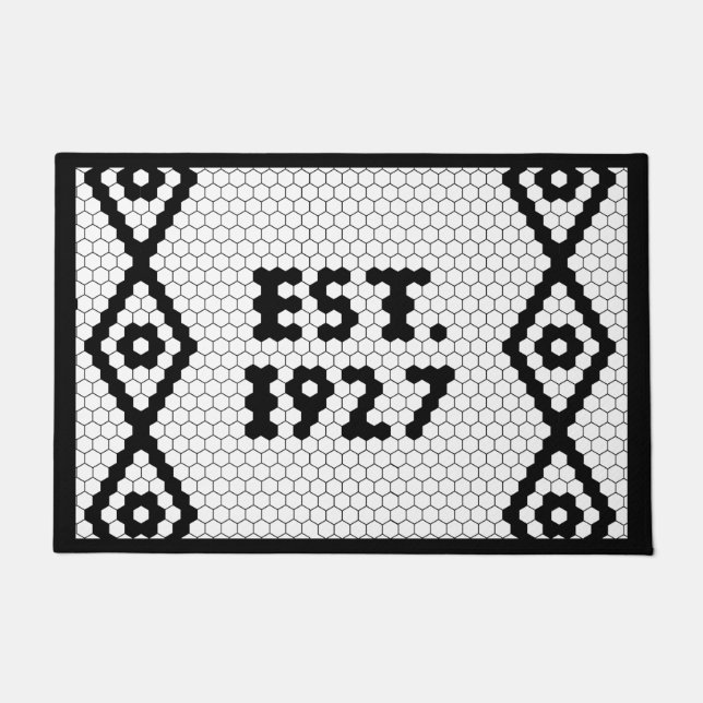 Paillasson Custom Etabli 1927 Hex Tile Doormat (Devant)