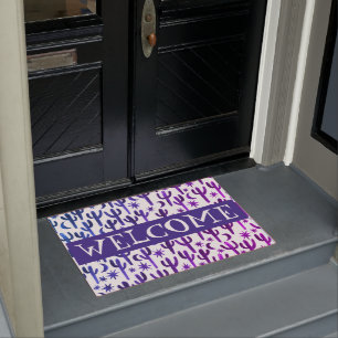 Paillasson Customise-le ! BIENVENUE Nuit Désert Saguaro Cactu