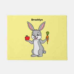 Paillasson Cute bunny rabbit with vegetables