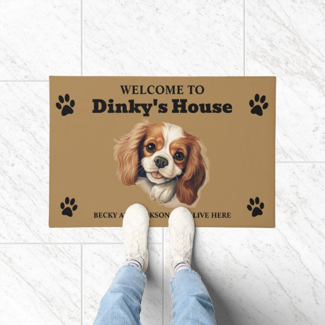 Paillasson Cute Cavalier King Charles Spaniel (Intérieur)
