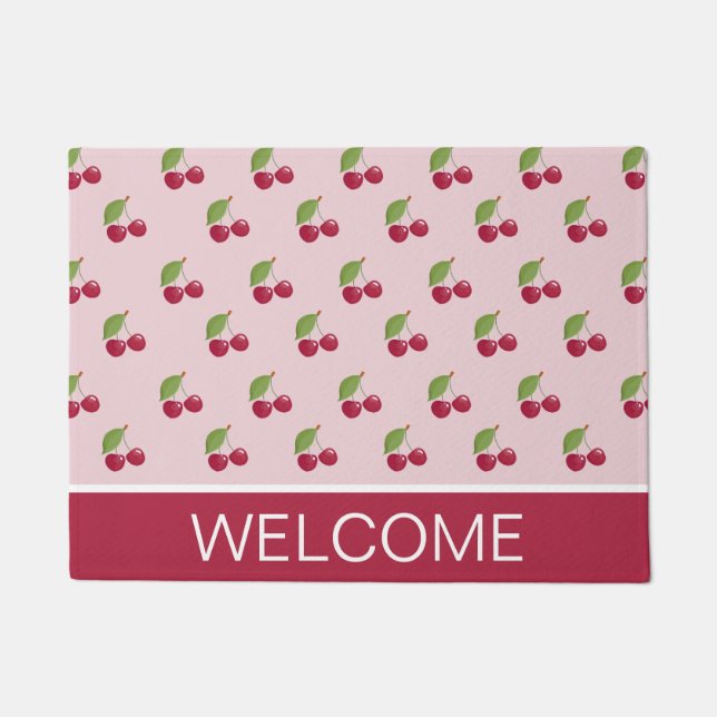 Paillasson Cute Cherry Pattern Welcome (Devant)