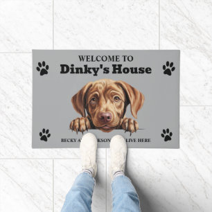 Paillasson Cute Chocolat Labrador Retriever Photo
